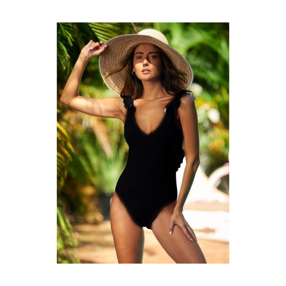 NWT Mare Blu Black Lace Swimsuit